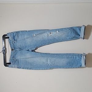 CAbi Distressed Boyfriend Lightwash Women's Jeans